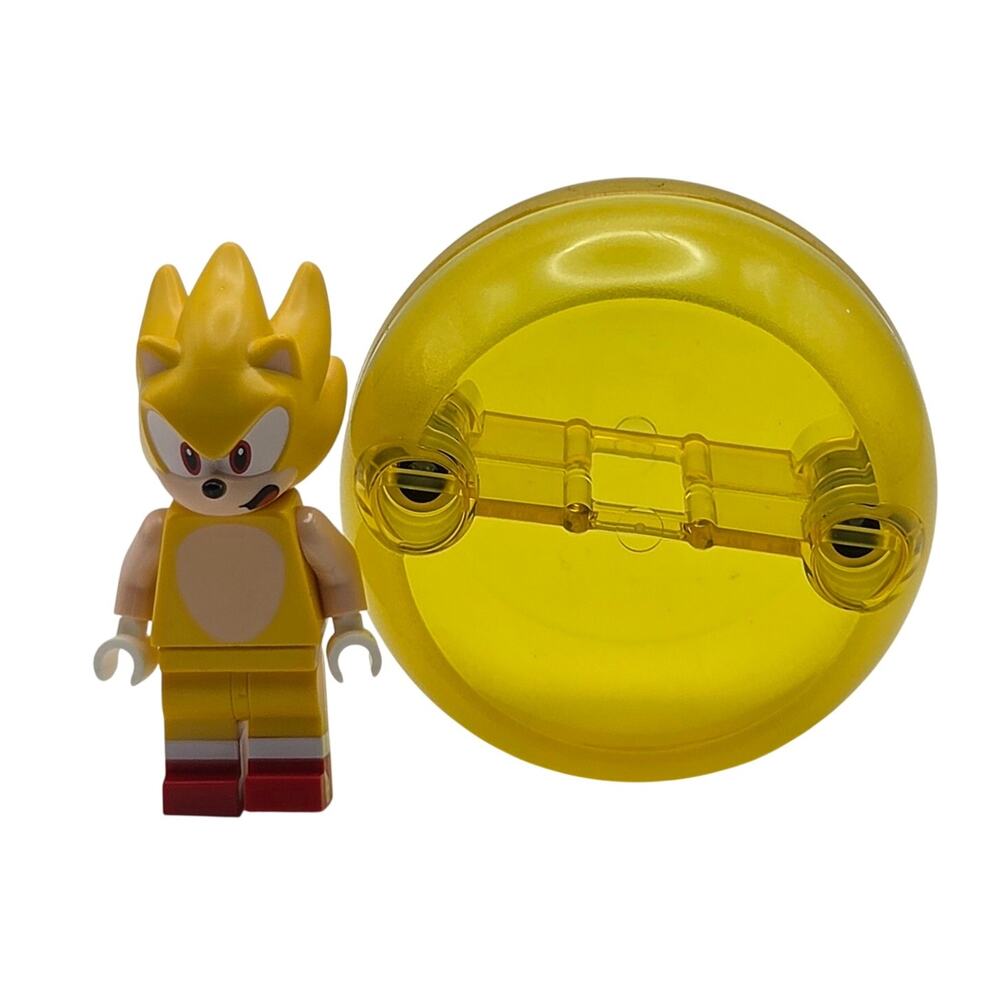 Lego Super Sonic son019 The Hedgehog Minifigure With Speed Sphere VG